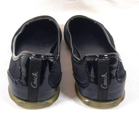 Coach Womens Black Signature Logo Flats - Picture 3 of 8